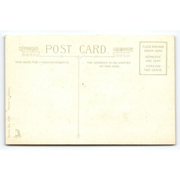 Vintage Halloween Postcard Pumpkin Head Maid & Black Cat Bat 1907-1915 Gel Coat - Picture 2 of 2